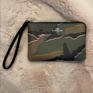 Coach camo wristlet